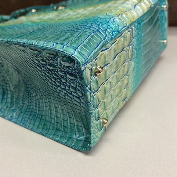 🔥🔥🔥NEW Brahmin Ombre Melbourne Croc Embossed Leather Satchel Shoulder Bag - Picture 13 of 16